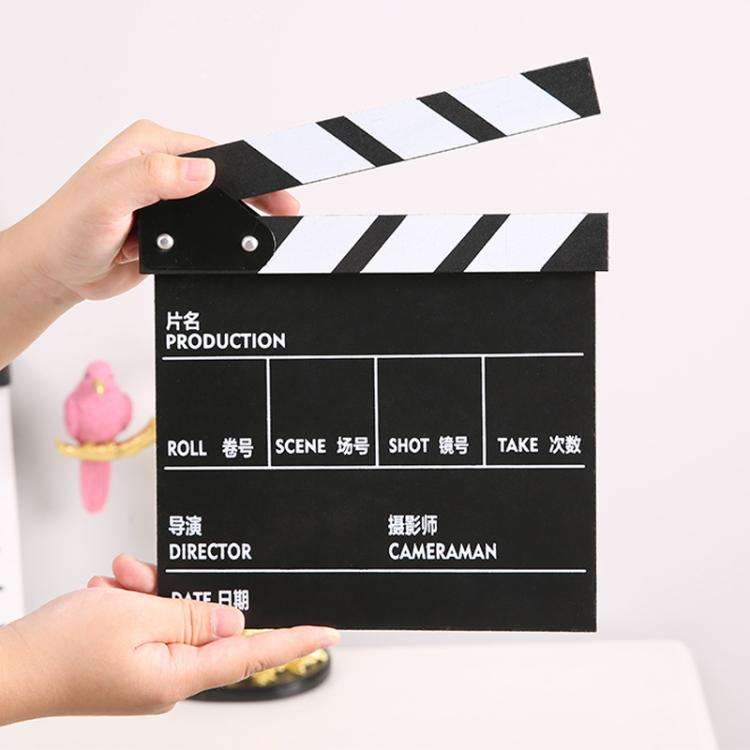 Wooden Director Board Shooting Video Movie City Scene Record Board Photography Props, Style: With...