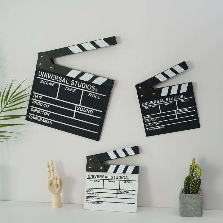 Wooden Director Board Shooting Video Movie City Scene Record Board Photography Props, Style: With...