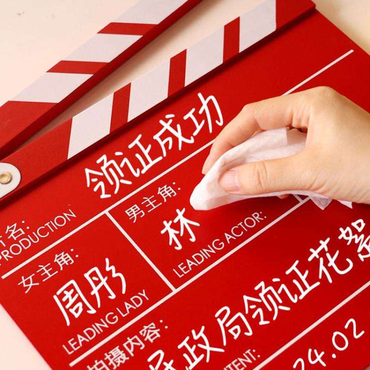 Wooden Director Board Shooting Video Movie City Scene Record Board Photography Props, Style: With...