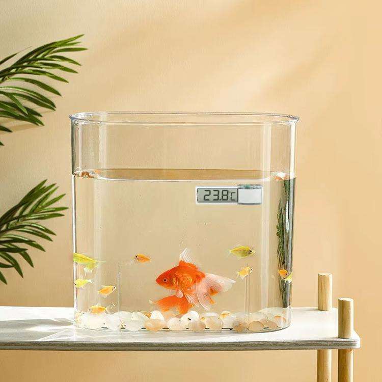 LK-50 Digital Wireless Aquarium Thermometer External LCD Transparent Electronic Water Temperature...