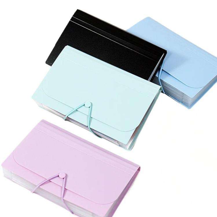 7 Pockets A6 File Organizer Expanding File Folders for Storage and Organization Purple Cover Colo...