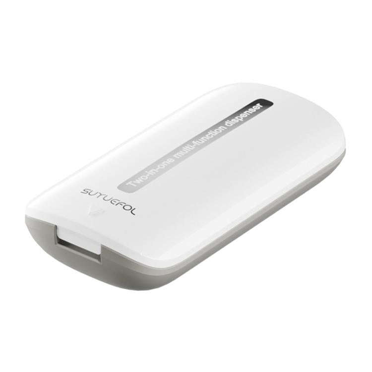 Lightweight Pill Cutter Box Portable Tablet Cutting Dispensing Pill Box(Angel White)