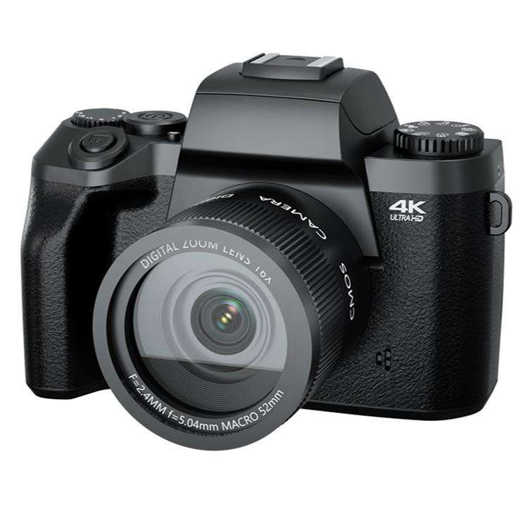 FSD-W5 4-Inch Touch Screen WiFi Transmission 4K HD Digital Camera Student Photo SLR(Black)