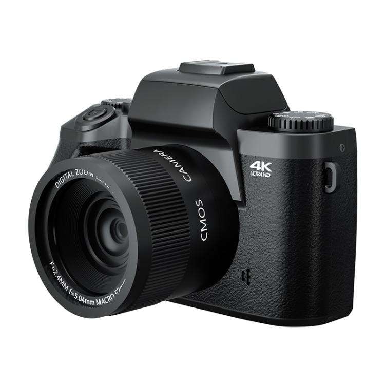 FSD-W5 4-Inch Touch Screen WiFi Transmission 4K HD Digital Camera Student Photo SLR(Black)
