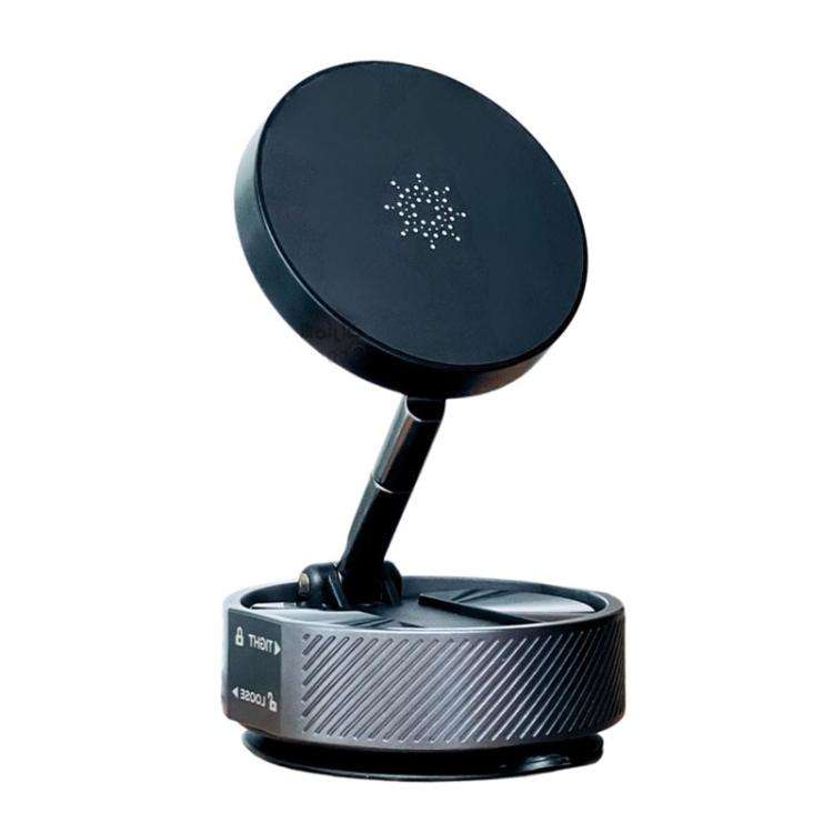 T20 Magnetic Car Phone Holder Car Center Console Navigation Portable Folding Stand(Silver)