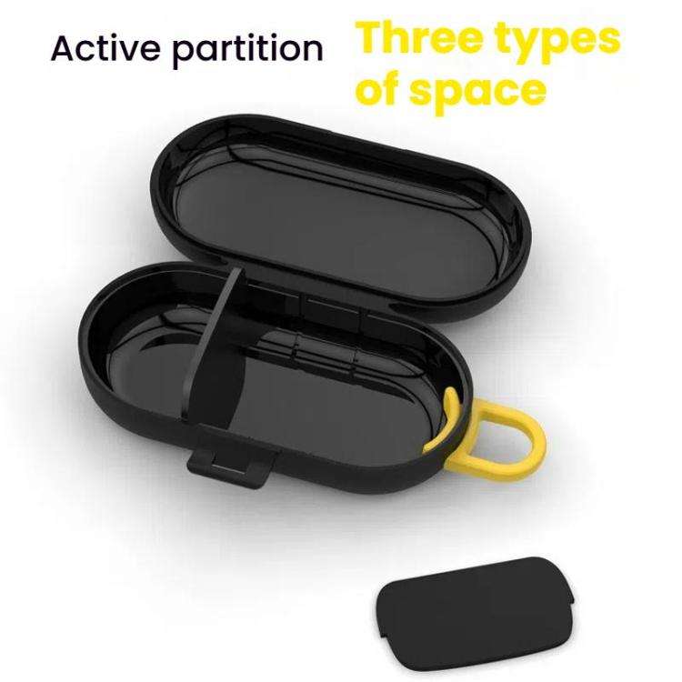 Portable Mini Storage Box Multi-function Toothpick Floss Swimming Earplug Storage Case Pill Box(B...