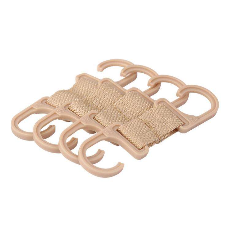 4pcs / Set Car Seatback Headrest Hooks Hidden Anti-Knock Car Rear Seat Organizer Hangers(Beige)