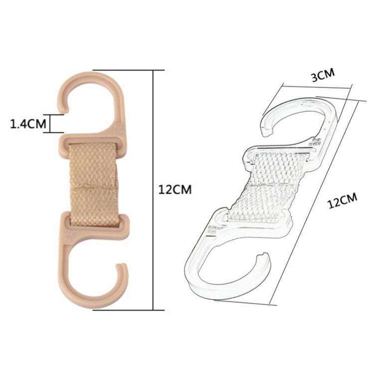 4pcs / Set Car Seatback Headrest Hooks Hidden Anti-Knock Car Rear Seat Organizer Hangers(Beige)