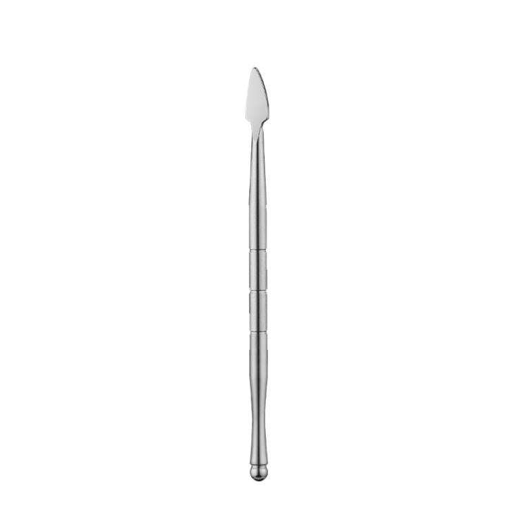 Stainless Steel Soot Spoon Carving Tools, Style: Single Head 2 Original Color(PVC Bag Single Pack)