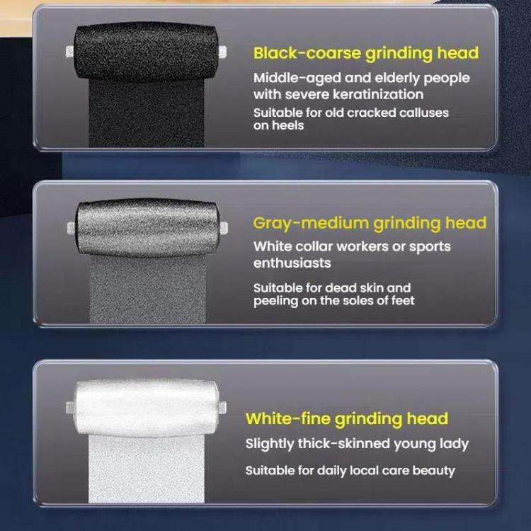 100-speed Electric Foot Grinder Dead Skin Callus Remover Exfoliator Pedicure Foot Care Machine(Wh...
