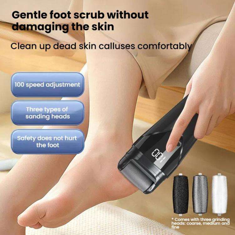 100-speed Electric Foot Grinder Dead Skin Callus Remover Exfoliator Pedicure Foot Care Machine(Bl...