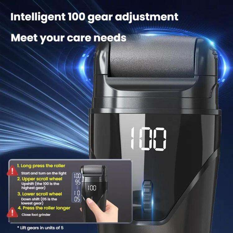 100-speed Electric Foot Grinder Dead Skin Callus Remover Exfoliator Pedicure Foot Care Machine(Wh...