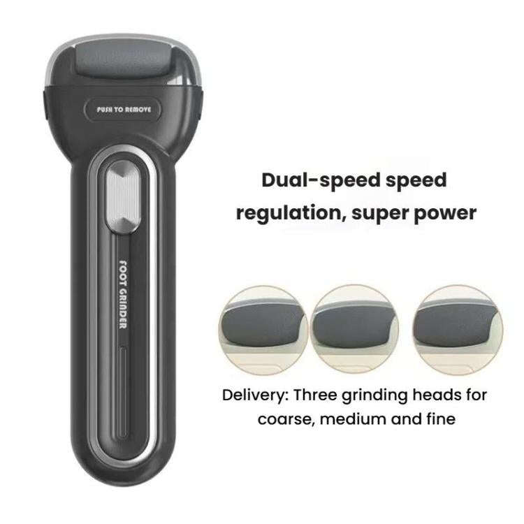 Electric Foot Grinder Dead Skin Callus Remover Foot Care Exfoliator Pedicure Device(Black)