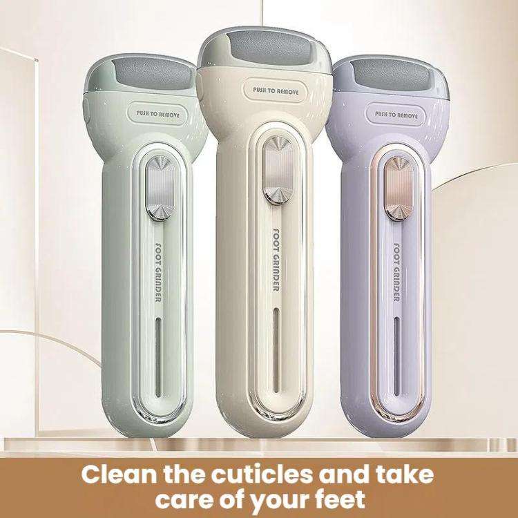 Electric Foot Grinder Dead Skin Callus Remover Foot Care Exfoliator Pedicure Device(Beige)