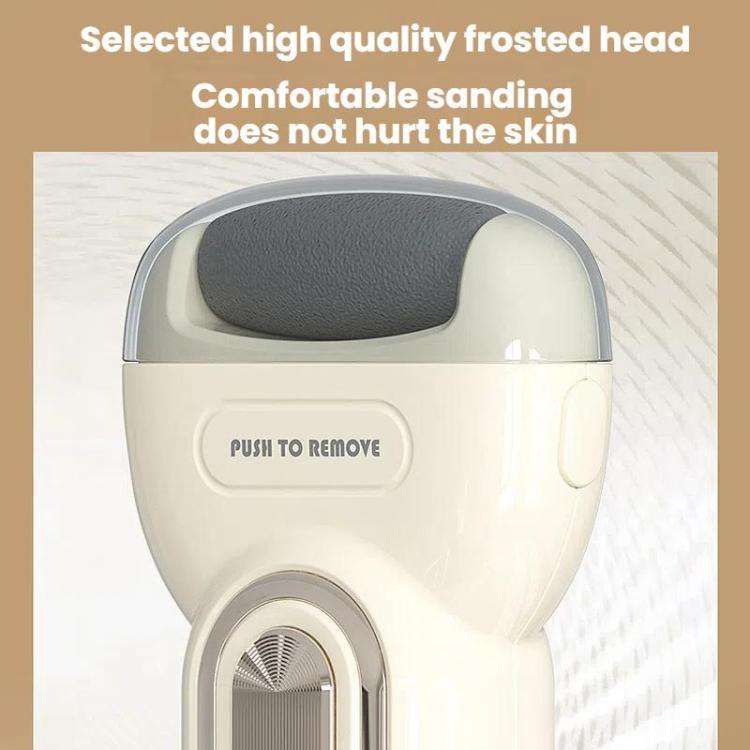 Electric Foot Grinder Dead Skin Callus Remover Foot Care Exfoliator Pedicure Device(Beige)
