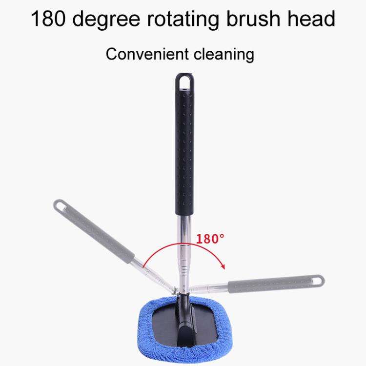 Retractable Windshield Cleaning Brush Scrubbing And Defogging 3 In 1 Car Wash Kit(Blue)