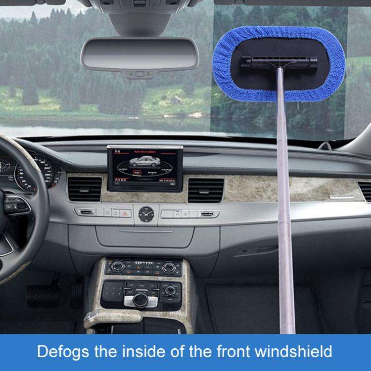 Retractable Windshield Cleaning Brush Scrubbing And Defogging 3 In 1 Car Wash Kit(Blue)