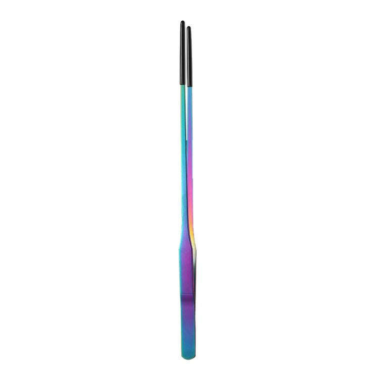 Pet Feeding Tweezers Reptile Pets Feeding Clip Aquascape Tool, Style: Color Titanium Straight Head