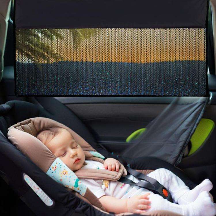 Universal Magnetic Car Sunshade Double Splicing Design Breathable Car Curtains, Style: Vertical S...