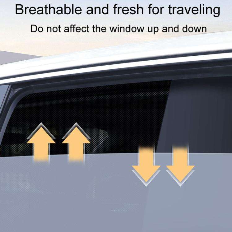 Universal Magnetic Car Sunshade Double Splicing Design Breathable Car Curtains, Style: Vertical S...