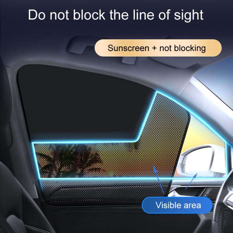 Universal Magnetic Car Sunshade Double Splicing Design Breathable Car Curtains, Style: Vertical S...