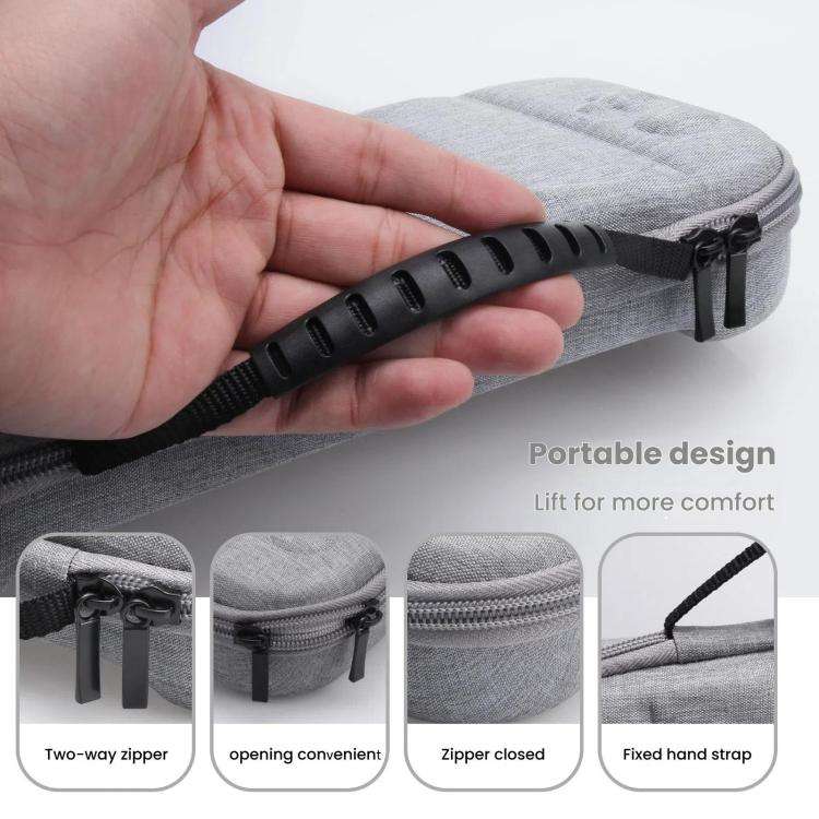 For Nintendo Switch 2 Game Console Storage Bag EVA Fabric Handbag(Silver Gray)
