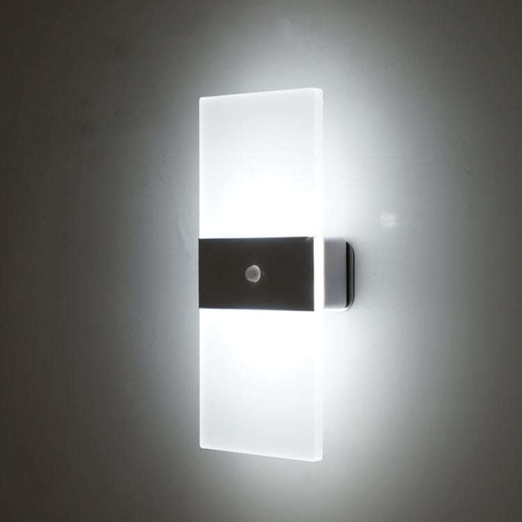 Magnetic Acrylic Smart Induction Night Light Rechargeable Wall Lamp Bedroom Bedside Lamp White Re...