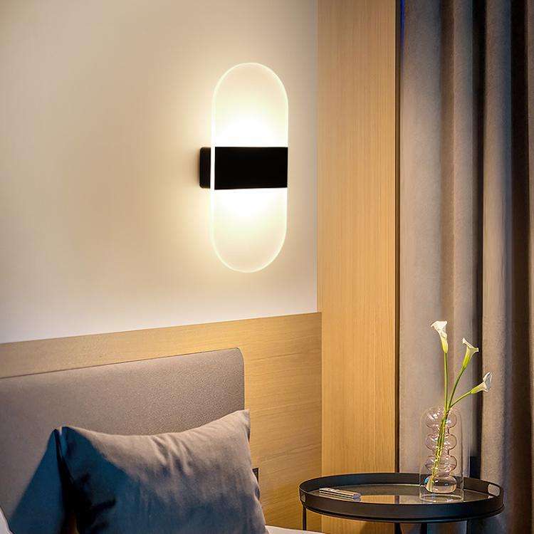 Magnetic Acrylic Smart Induction Night Light Rechargeable Wall Lamp Bedroom Bedside Lamp White Ar...