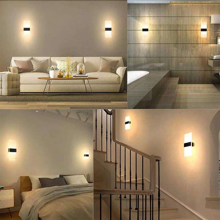 Magnetic Acrylic Smart Induction Night Light Rechargeable Wall Lamp Bedroom Bedside Lamp White Re...