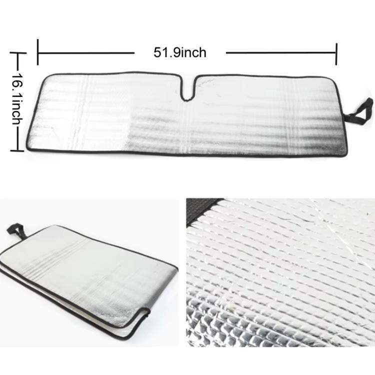 51.9 x 16.1inch For Jeep 2007-2017 Wrangler JK Car Front Windshield Sunshade(Black+Silver)