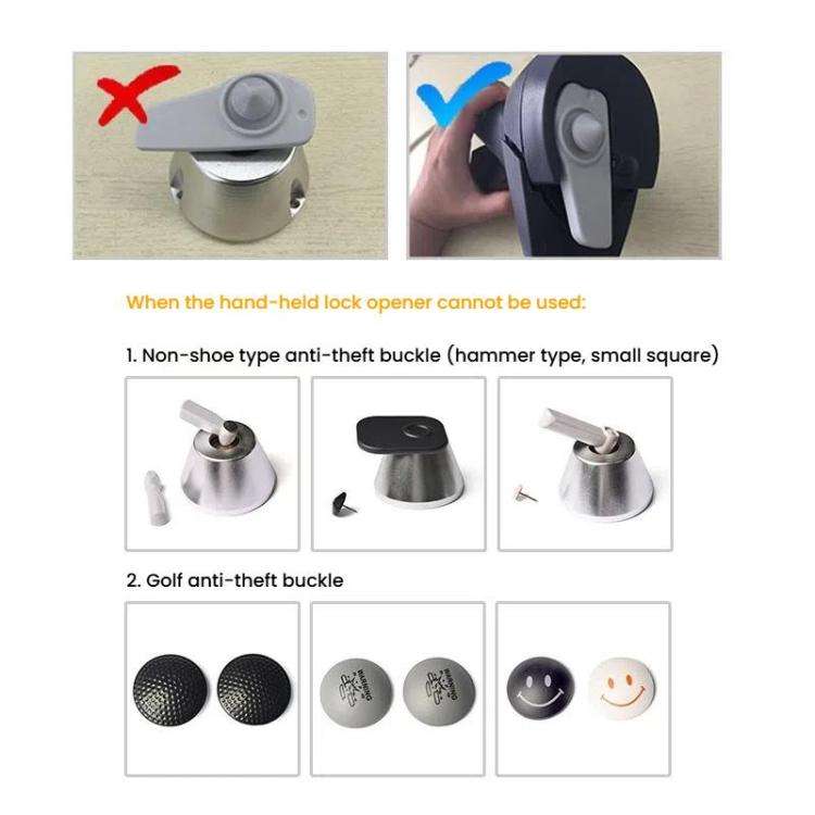 Handheld Security Tag Detacher Clothes Tag Remover for AM-58KHz EAS System