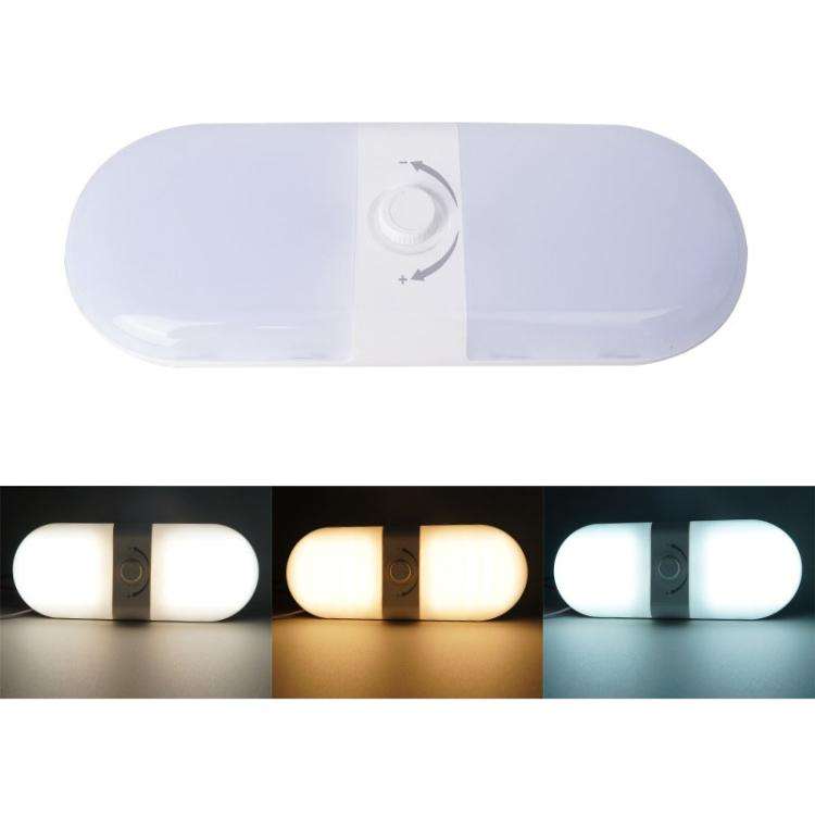 12-24V RV Light 180 LEDs 3-Color Temperature Dimmable Roof Light FC02