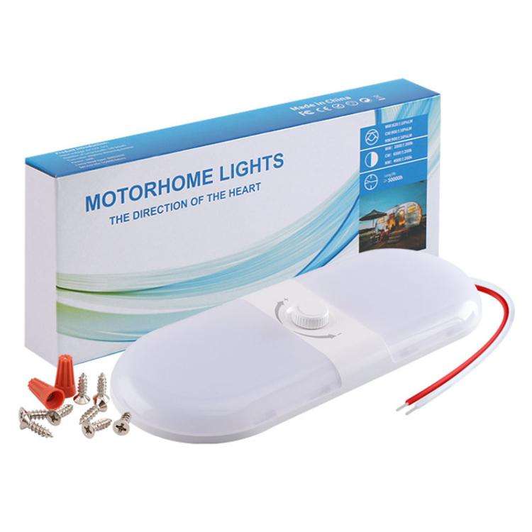 12-24V RV Light 180 LEDs 3-Color Temperature Dimmable Roof Light FC02