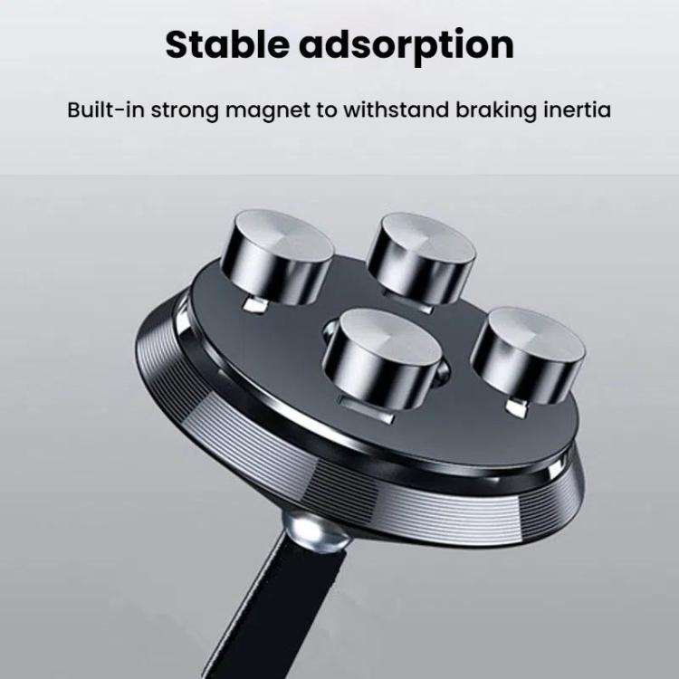 Magnetic Phone Mini Sun Protection Umbrella Parasol Diameter 9.4 inch, Metal Hose 8.3 inch(Black)