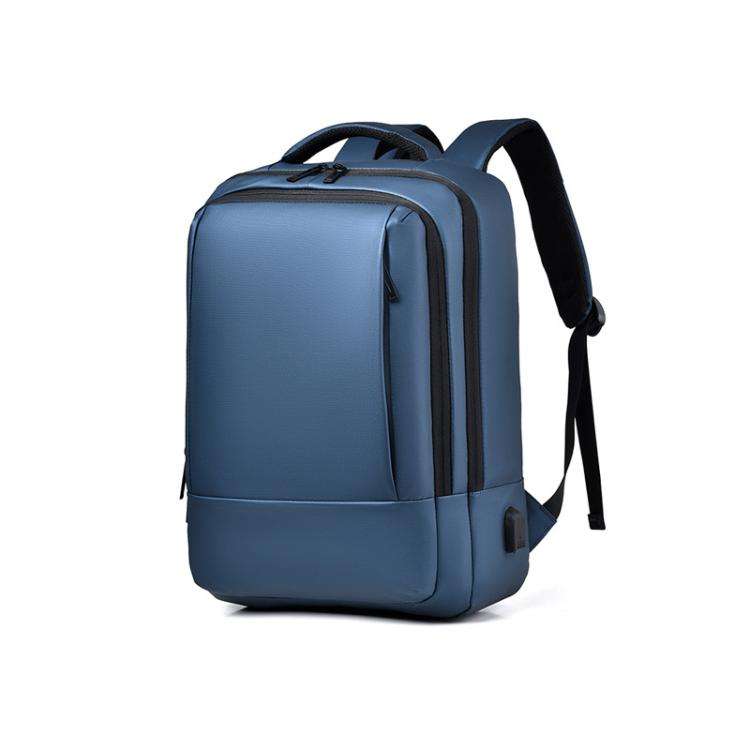 OUMANTU 2103 Large Capacity Multi-Compartment Waterproof Laptop Backpack With USB Port(Blue)