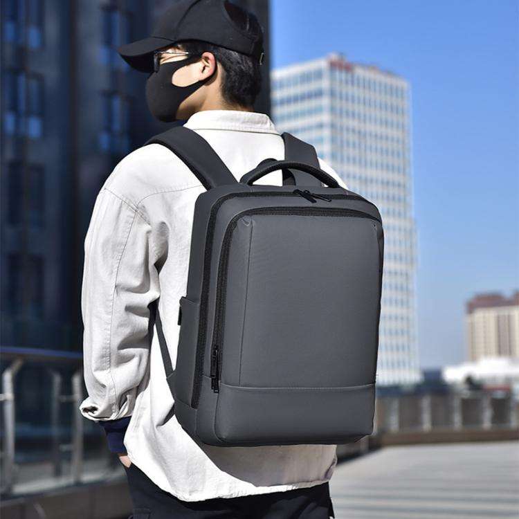 OUMANTU 2103 Large Capacity Multi-Compartment Waterproof Laptop Backpack With USB Port(Black)
