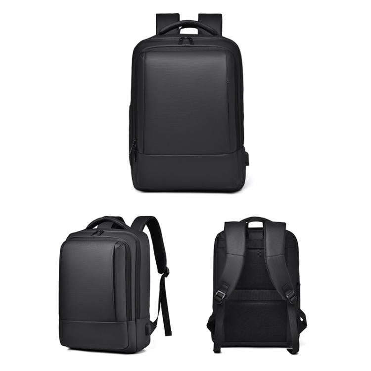 OUMANTU 2103 Large Capacity Multi-Compartment Waterproof Laptop Backpack With USB Port(Black)
