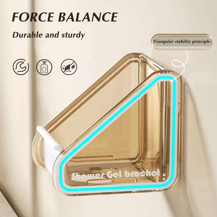 2pcs  /Pack Wall-mounted Shower Gel Shampoo Holder with Adjustable Hole Distance(Gray)