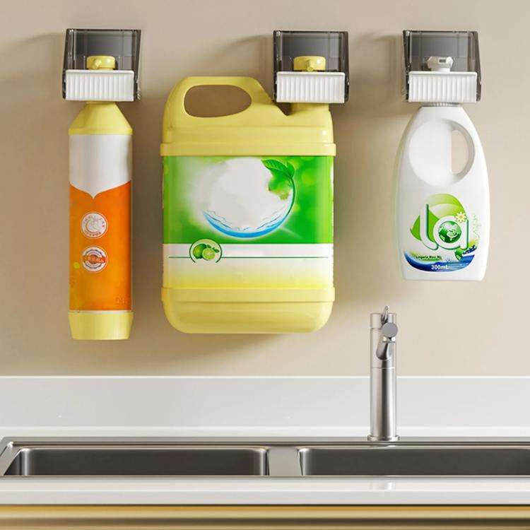 2pcs  /Pack Wall-mounted Shower Gel Shampoo Holder with Adjustable Hole Distance(Gray)