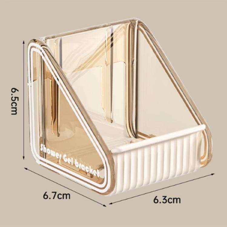 2pcs  /Pack Wall-mounted Shower Gel Shampoo Holder with Adjustable Hole Distance(Gray)