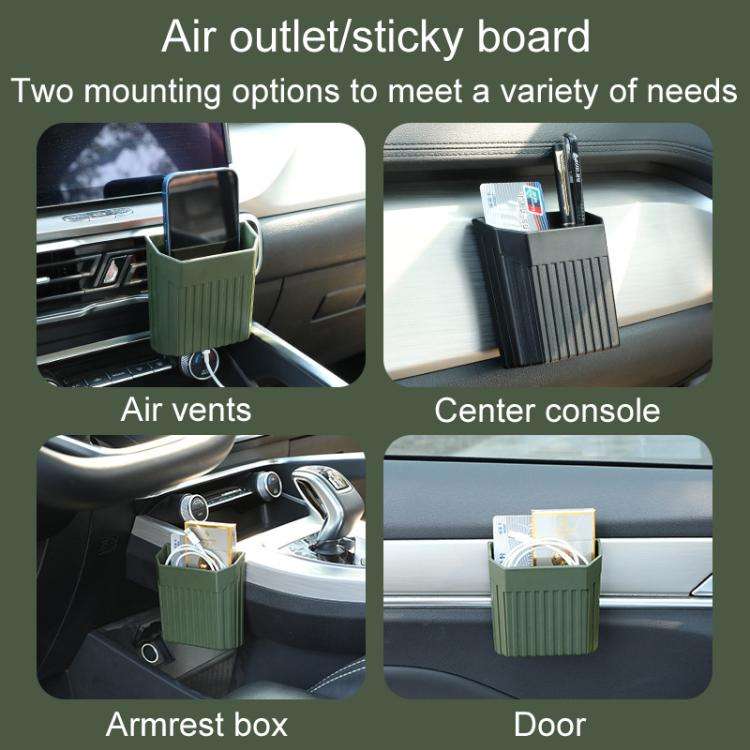 Car Sticky Center Control Storage Box Multi-Purpose Car Air Vent Organizer(Green)