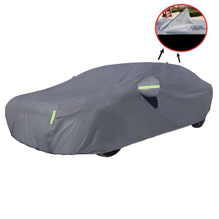 Hatchback Car EVA Plus Velvet Thickened Heat Insulation Sunshade With Shark Fin, Size: M 4x1.65x1...