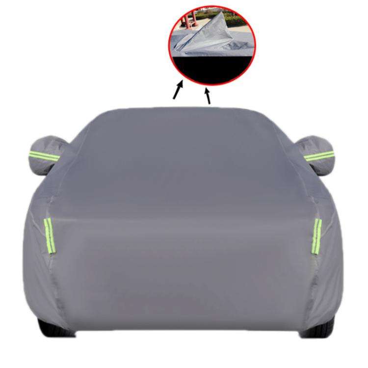 Hatchback Car EVA Plus Velvet Thickened Heat Insulation Sunshade With Shark Fin, Size: M 4x1.65x1...