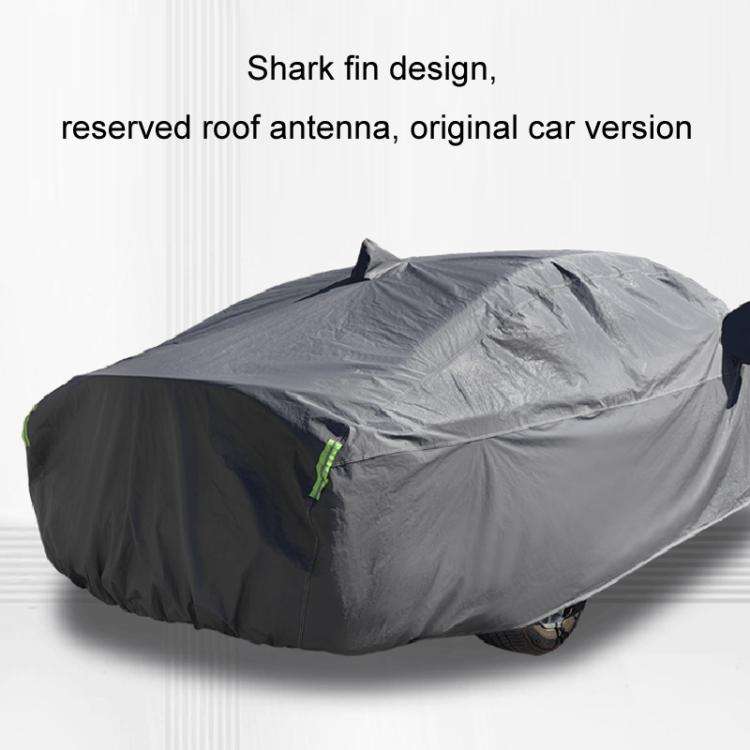 Hatchback Car EVA Plus Velvet Thickened Heat Insulation Sunshade With Shark Fin, Size: M 4x1.65x1...