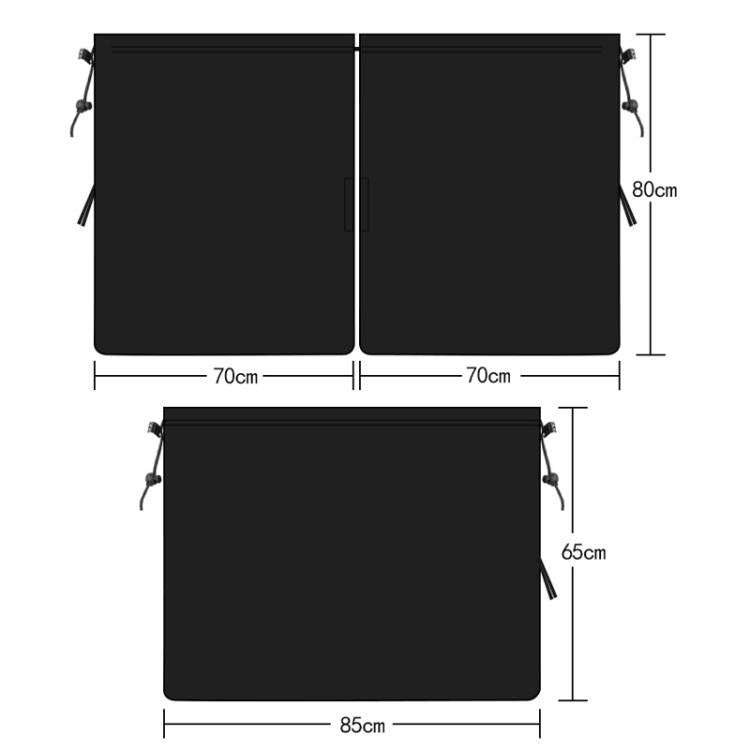 5pcs / Set Car Rear Side Blackout Sunshade Curtains Automobile Privacy Sunshade(Black)