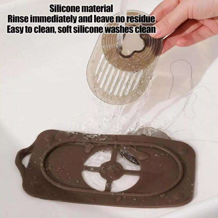 Sliding Floor Drain Cover Bathroom Kitchen Sink Strainer Filter(Gray)