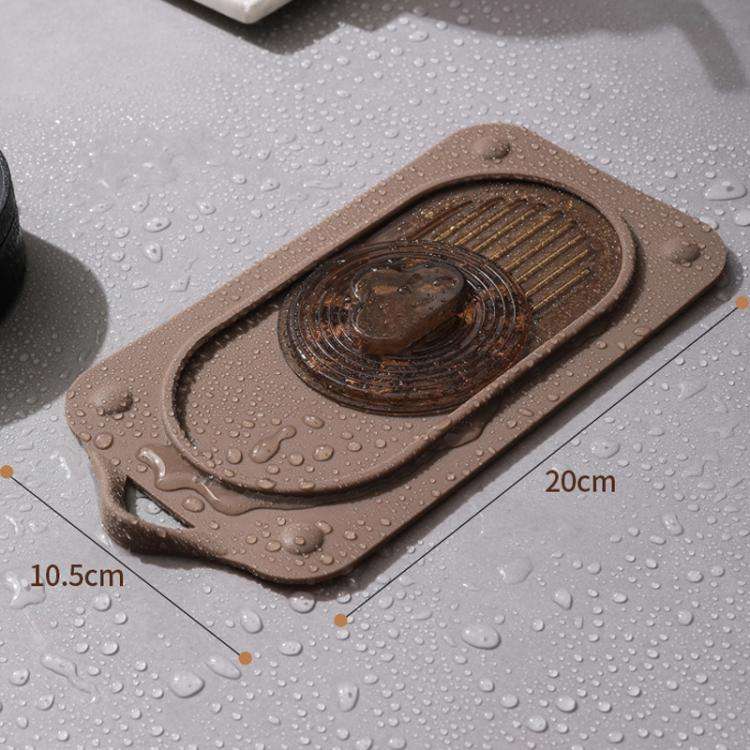 Sliding Floor Drain Cover Bathroom Kitchen Sink Strainer Filter(Gray)