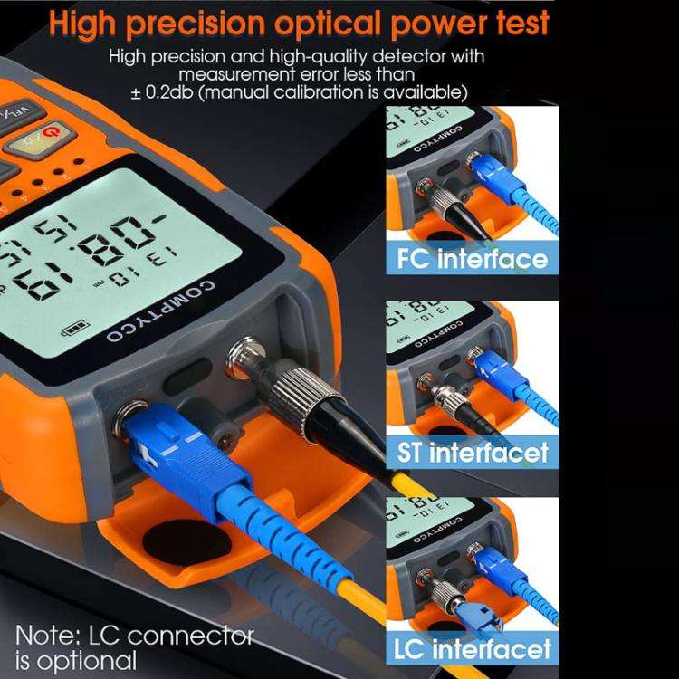 4 In 1 Mini Optical Power Meter Red Light Integrated Machine Portable Power Test Equipment, Model...