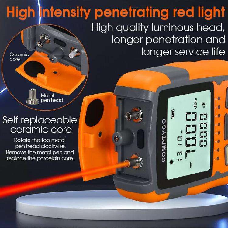 4 In 1 Mini Optical Power Meter Red Light Integrated Machine Portable Power Test Equipment, Model...