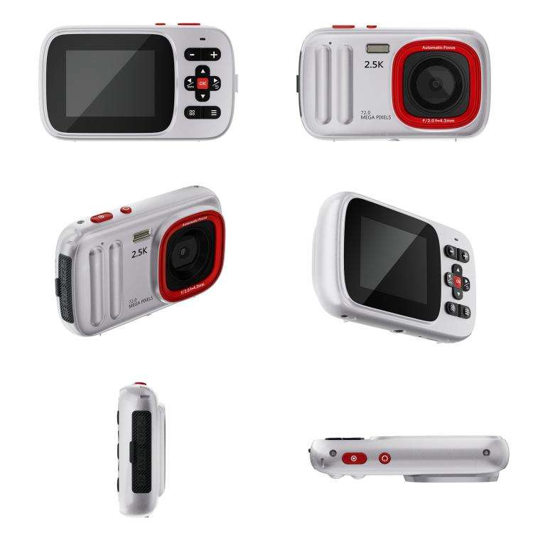 72 MP HD Digital Camera 2.4 Inch MP3 Listening Photo Video 16x Zoom DV(Rose Red)
